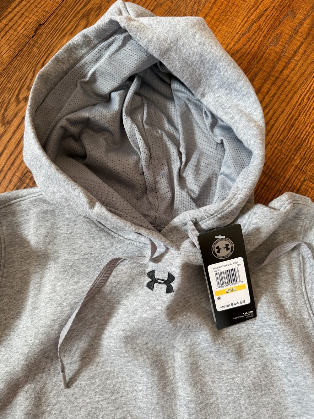 Under Armour Cold Gear Light Gray Pullover Hoodie with Logo